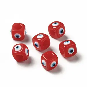 Resin Evil Eye European Beads
