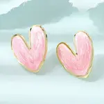 Brass Enamel Stud Earrings