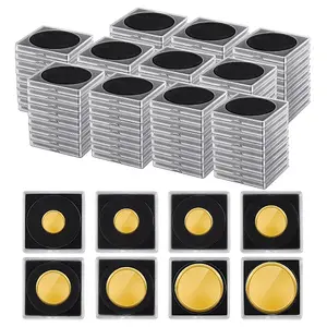 200Pcs Square Plastic Coin Holder Storage Box
