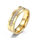 304 Stainless Steel Micro Pave Cubic Zirconia Finger Rings