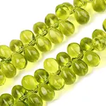 Baking Paint Transparent Glass Beads Strands