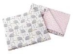 Medi Partners Quilt 55x75 + pillow 35x30 cotton + minky – Gray Hedgehogs + light pink minky