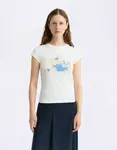Thinking MU Meowrobics Mirna Tee WHITE XS