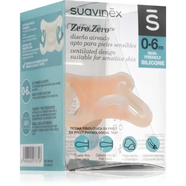 Suavinex Zero Zero Physiological Teat dudlík 0-6 m 1 ks