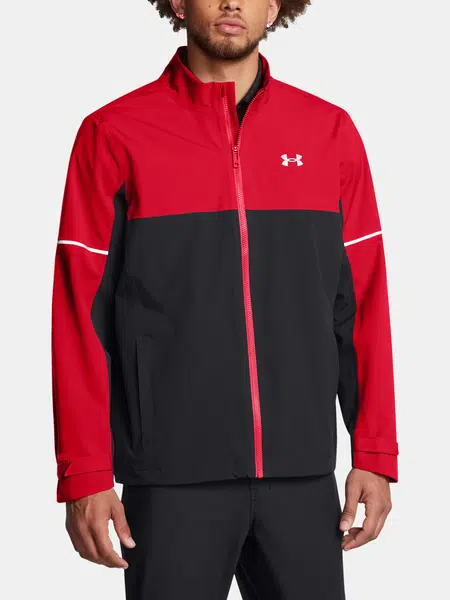 Pánská bunda Under Armour DRIVE RAIN JACKET-RED - Pánské