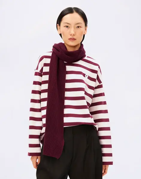 Armedangels Iconic Å Claasas Cotton Scarf 3639 velvet red