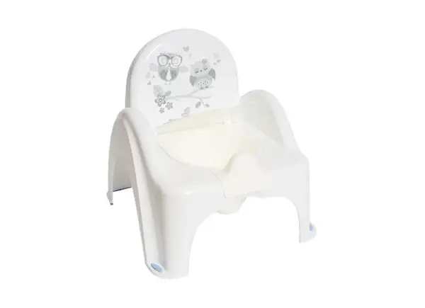 Tega Baby Dětský nočník pro děti s vyjímatelnou nádobou, ergonomický - Sovičky v bílé
