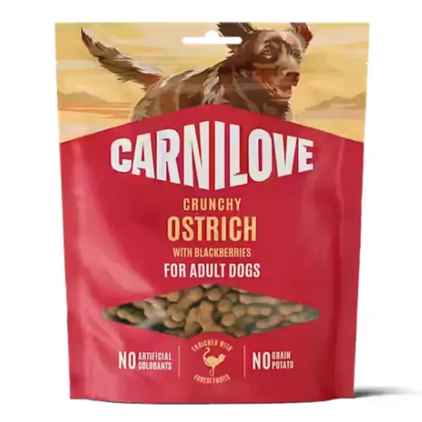 Carnilove Dog Crunchy Snack Pštros & černice 200 g | Pamlsky pre psy