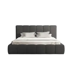 Fedve POLSTROVANÁ POSTEL LOGRO 160x200 cm, Antracit