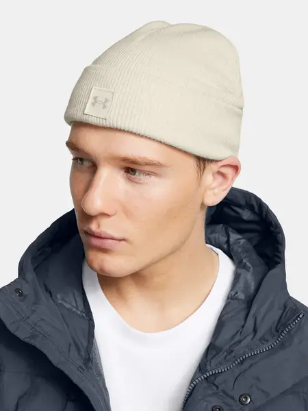 Pánská čepice Under Armour UA Halftime Shallow Cuff-WHT - Pánské