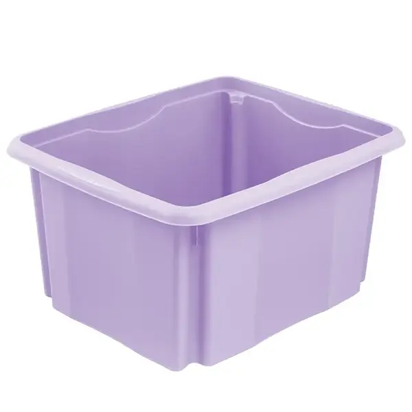 Plastový úložný box Emil 24l fialový