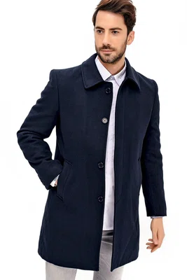 PLT8365 DEWBERRY MEN'S COAT-NAVY BLUE