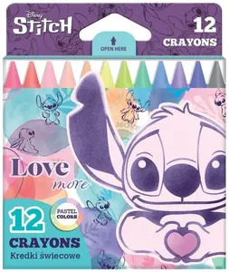 Voskové pastelky 12 barev pastelový Stitch pastelový