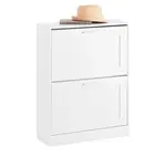 SoBuy BOTNÍK se 2 dveřmi Bílá 60x25x80cm Minimalistický