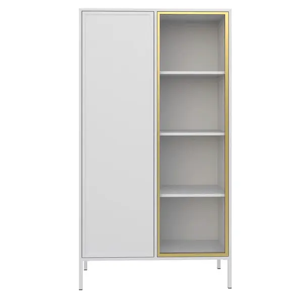 Selsey VITRÍNA Velveto bílá 90 cm