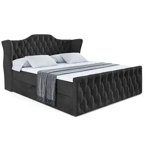 ALTDECOR AMERICKÁ postel VILA-Z – 140 × 200 cm – H3 – černá