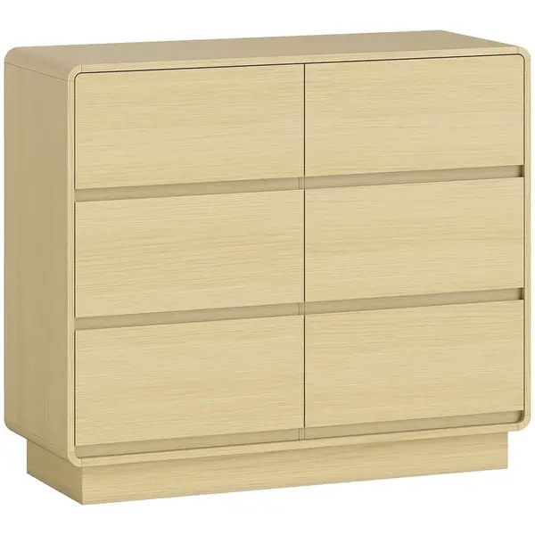 HOMCOM KOMODA MDF přírodní dřevo