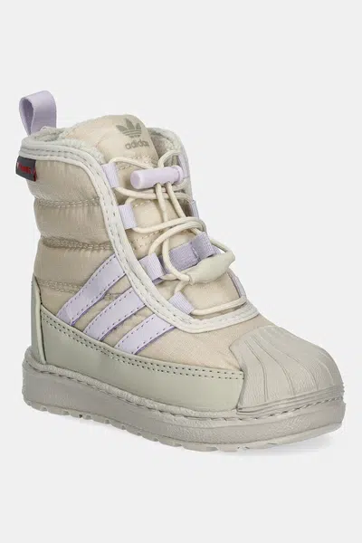 Dětské zimní boty adidas Originals SUPERSTAR 360 BOOT 2.0 béžová barva, ID4048