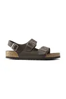 Kožené sandály Birkenstock Milano dámské, hnědá barva, 34873