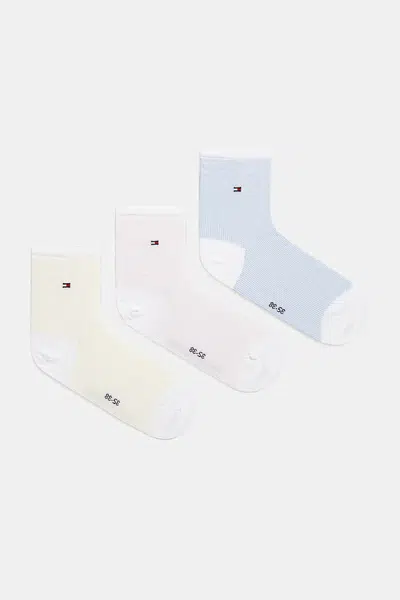 Ponožky Tommy Hilfiger 3-pack dámské, modrá barva, 701232607