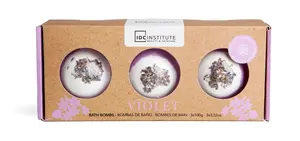 IDC Institute Fialka sada bomb do koupele 3x100 g
