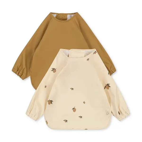 Dětský podbradník Konges Sløjd 2 PACK DINNER BIB WITH SLEEVES 2-pack