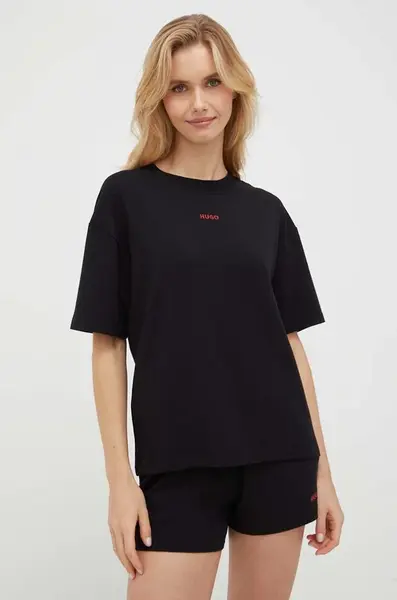 Tričko HUGO SHUFFLE_T-SHIRT černá barva, 50490593