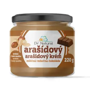 Dr. Natural Arašídový krém s mléčnou čokoládou 220 g