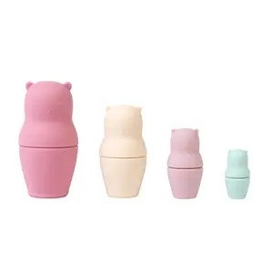 Saro Baby didaktická silikonová Matrjoška Blossom