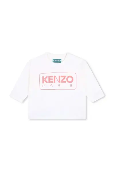 Dětské bavlněné tričko s dlouhým rukávem Kenzo Kids
