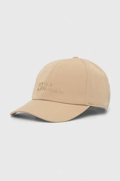 Kšiltovka Jack Wolfskin Baseball béžová barva, s aplikací, 1900675