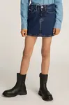 Dětská riflová sukně Calvin Klein Jeans tmavomodrá barva, mini, IG0IG02717