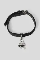 Psí obojek Karl Lagerfeld Ikon černá barva, A1W42045