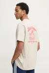 Bavlněné tričko adidas Originals Wabash béžová barva, s potiskem, JD0667