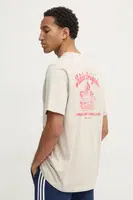 Bavlněné tričko adidas Originals Wabash béžová barva, s potiskem, JD0667