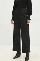 Kalhoty s vlnou Answear.LAB černá barva, high waist