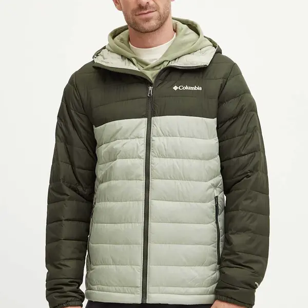 Sportovní bunda Columbia Powder Lite II zelená barva, 2086944