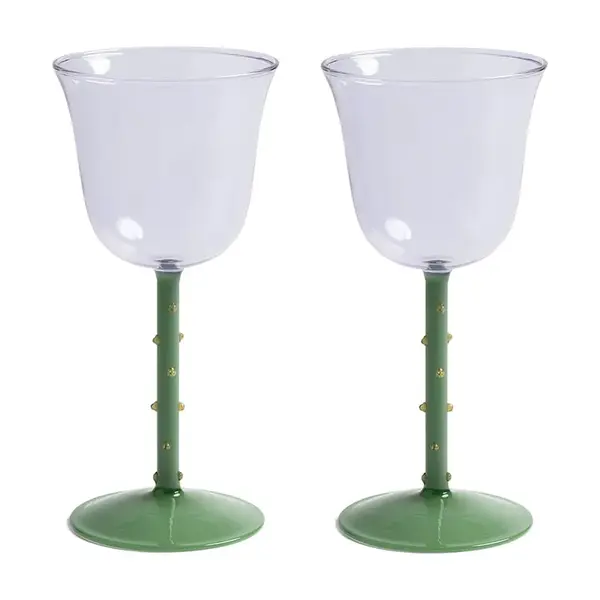 Sada sklenic na víno &k amsterdam dot purple 180 ml 2-pack