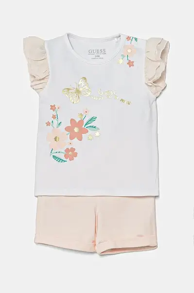 Kojenecká sada Guess bílá barva, A5RG14 K6YW4