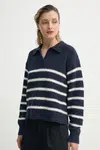 Svetr Levi's SATELLITE POLO SWEATER dámský, tmavomodrá barva, 0012N