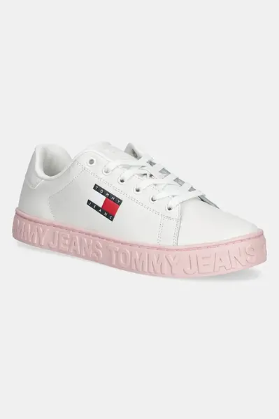 Kožené sneakers boty Tommy Jeans TJW LOGO SNEAKER ESS
