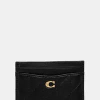 Kožené pouzdro na karty Coach Essential Card Case černá barva