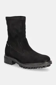 Semišové boty Calvin Klein FLAT SOCK BOOT SUE MIX