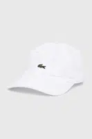 Bavlněná baseballová čepice Lacoste bílá barva, s aplikací, RK0491-031