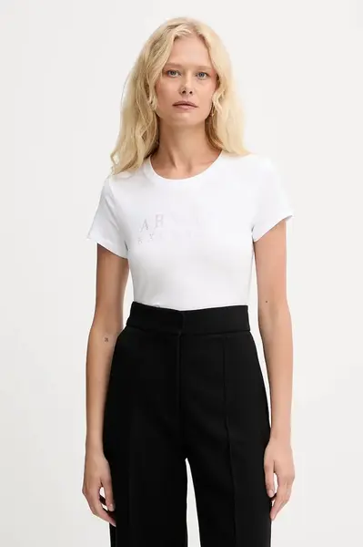 Tričko Armani Exchange dámské, bílá barva, XW001349 AF17173