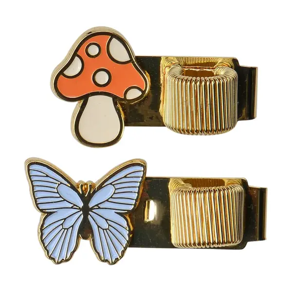 Sada klipů na propisky Designworks Ink Butterfly & Mushroom 2-pack více barev
