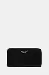 Kožená peněženka ZADIG&VOLTAIRE dámská, černá barva, LWSG03667