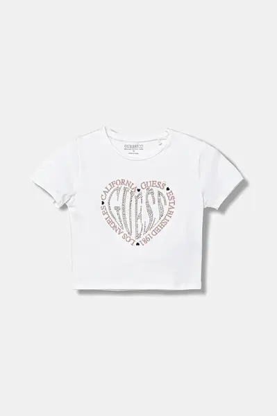 Dětské tričko Guess bílá barva, J5YI22 K6YW4