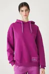 Mikina Medicine dámská, fialová barva, s kapucí, s aplikací