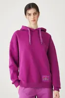 Mikina Medicine dámská, fialová barva, s kapucí, s aplikací